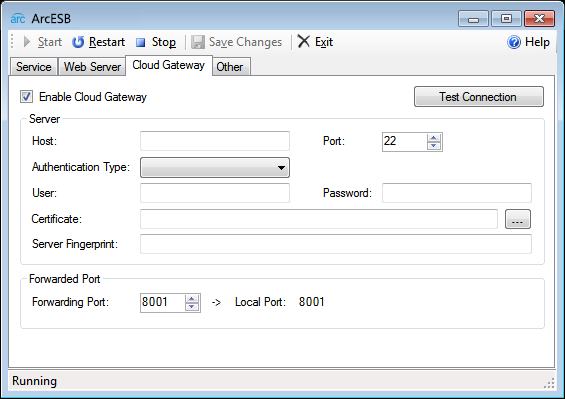 Cloud Gateway Tab.