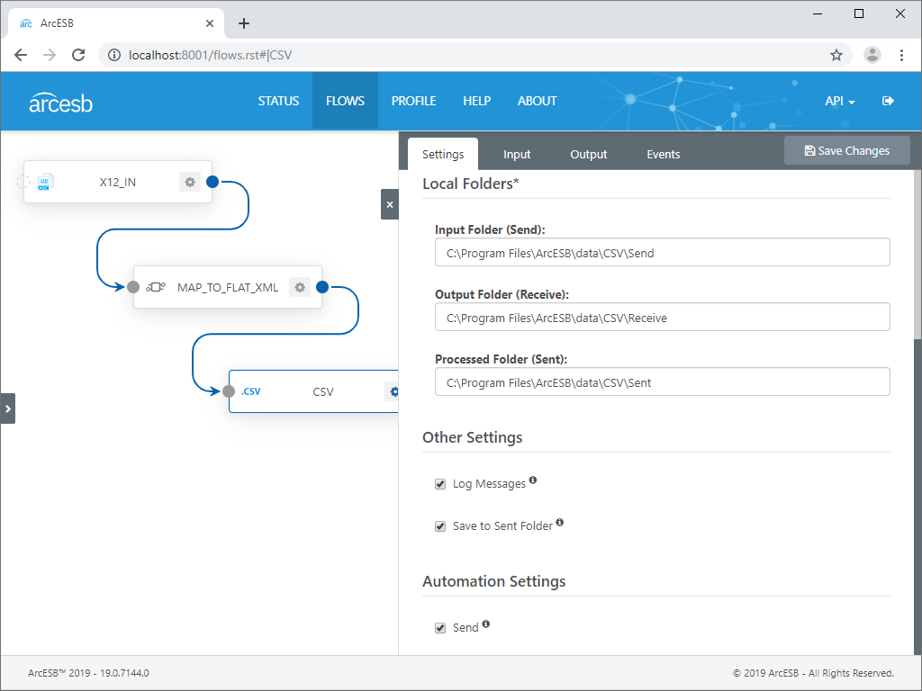 Configuring Automation for a Transform Port