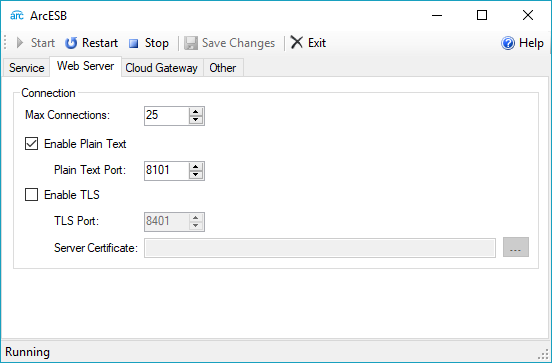 Embedded server UI